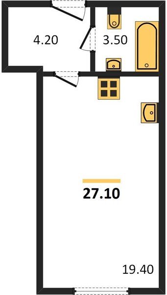 Фото №1: Студия 27&nbsp;м², 1/16&nbsp;эт. - Краснодар, Прикубанский внутригородской округ, мкр. жилой комплекс Самолёт-6, ул. Ивана Беличенко, 92к4