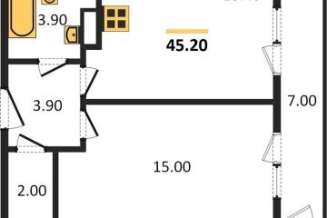 Фото №1: 1-комнатная квартира 45 м², 6/24 эт. - Краснодар, мкр. ЖК Рекорд,