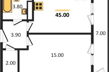 Фото №1: 1-комнатная квартира 45 м², 16/24 эт. - Краснодар, мкр. ЖК Рекорд,