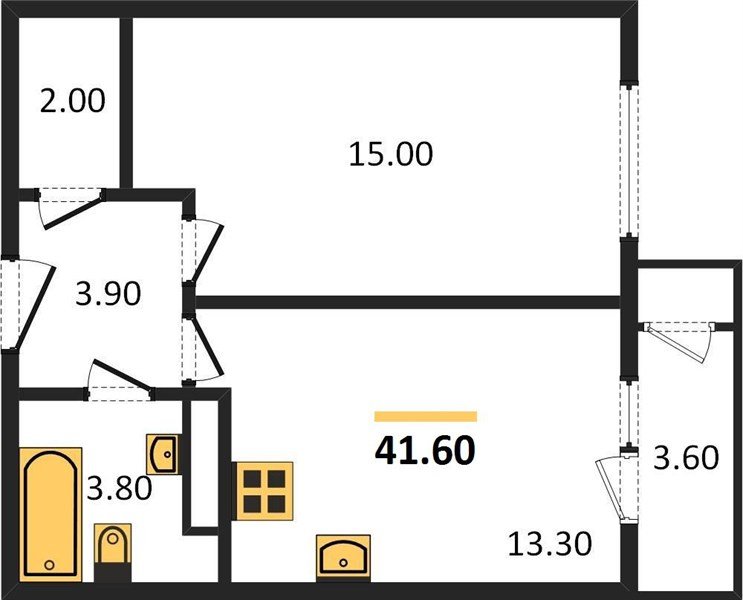 Фото №1: 1-комнатная квартира 41&nbsp;м², 15/24&nbsp;эт. - Краснодар, Карасунский внутригородской округ, Черёмушки, мкр. ЖК Рекорд