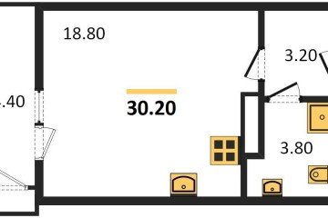 Фото №1: Студия 30 м², 17/24 эт. - Краснодар, мкр. ЖК Рекорд,