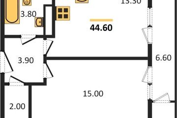 Фото №1: 1-комнатная квартира 44 м², 23/24 эт. - Краснодар, мкр. ЖК Рекорд,