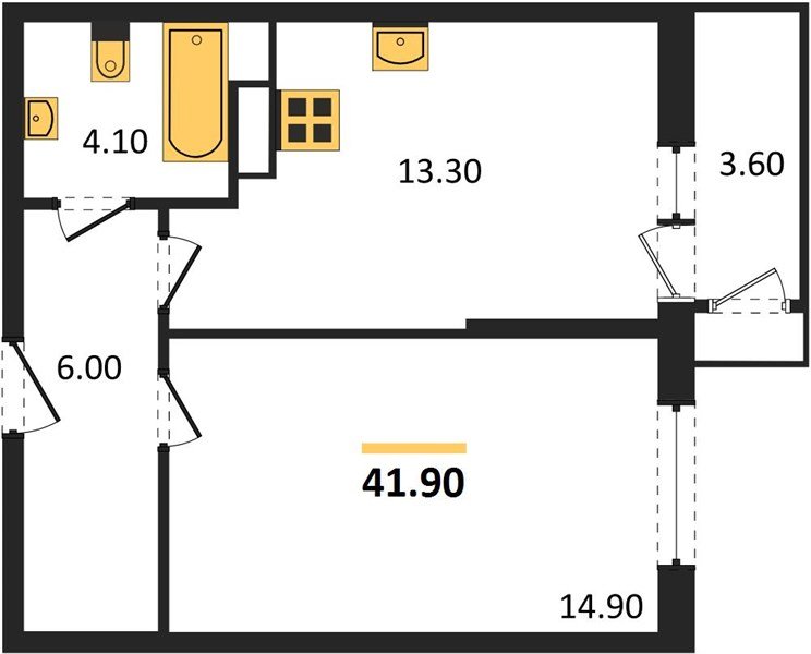 Фото №1: 1-комнатная квартира 41&nbsp;м², 9/24&nbsp;эт. - Краснодар, Карасунский внутригородской округ, Черёмушки, мкр. ЖК Рекорд