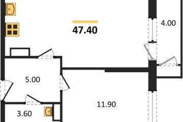 Фото №1: 1-комнатная квартира 47 м², 14/24 эт. - Краснодар, мкр. ЖК Рекорд,