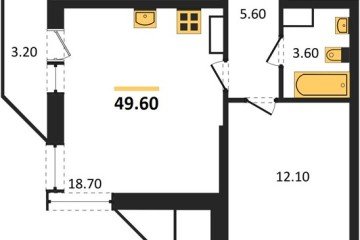 Фото №1: 1-комнатная квартира 49 м², 14/24 эт. - Краснодар, мкр. ЖК Рекорд,