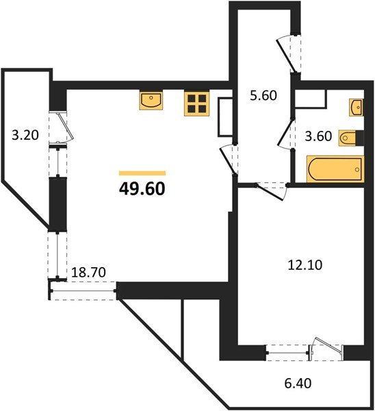 Фото №1: 1-комнатная квартира 49&nbsp;м², 14/24&nbsp;эт. - Краснодар, Карасунский внутригородской округ, Черёмушки, мкр. ЖК Рекорд