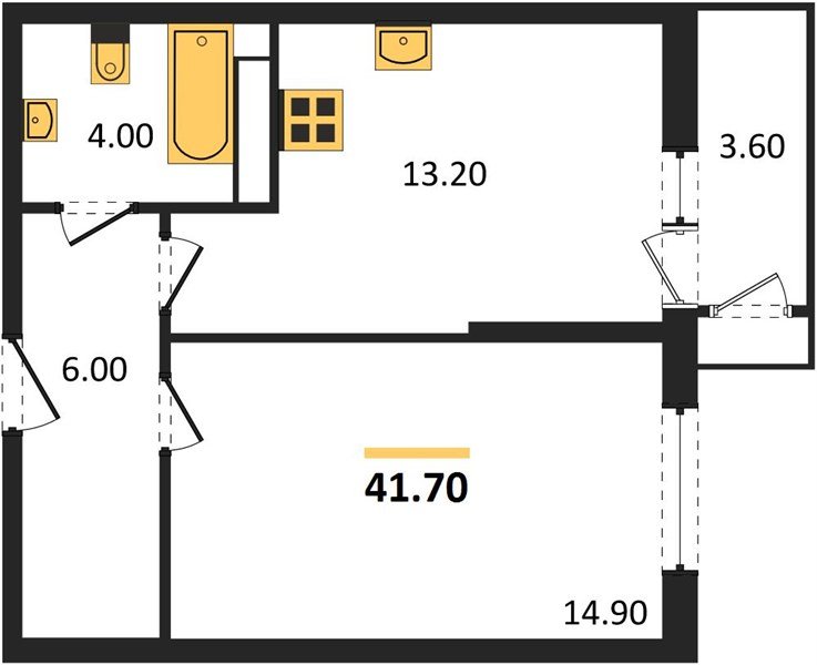 Фото №1: 1-комнатная квартира 41&nbsp;м², 20/24&nbsp;эт. - Краснодар, Карасунский внутригородской округ, Черёмушки, мкр. ЖК Рекорд