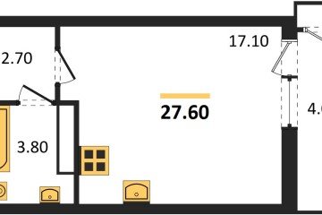 Фото №1: Студия 27 м², 17/24 эт. - Краснодар, мкр. ЖК Рекорд,