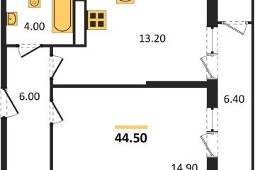 Фото №1: 1-комнатная квартира 44 м², 22/24 эт. - Краснодар, мкр. ЖК Рекорд,