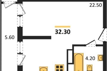 Фото №1: Студия 32 м², 8/24 эт. - Краснодар, мкр. ЖК Рекорд,