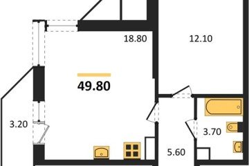 Фото №1: 1-комнатная квартира 49 м², 4/24 эт. - Краснодар, мкр. ЖК Рекорд,