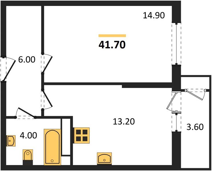 Фото №1: 1-комнатная квартира 41&nbsp;м², 13/24&nbsp;эт. - Краснодар, Карасунский внутригородской округ, Черёмушки, мкр. ЖК Рекорд
