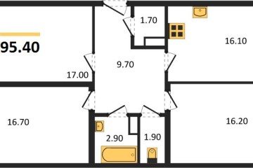 Фото №1: 3-комнатная квартира 95 м², 21/24 эт. - Краснодар, мкр. ЖК Рекорд,