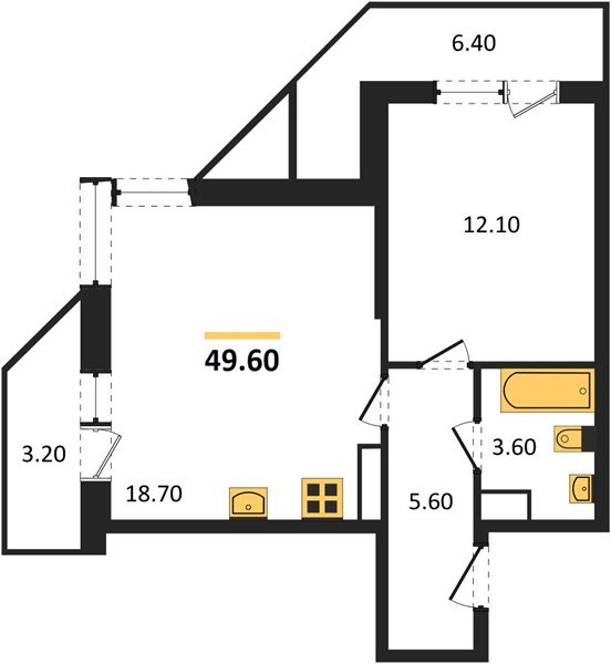 Фото №1: 1-комнатная квартира 49&nbsp;м², 14/24&nbsp;эт. - Краснодар, Карасунский внутригородской округ, Черёмушки, мкр. ЖК Рекорд