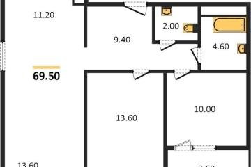 Фото №1: 2-комнатная квартира 69 м², 6/8 эт. - Краснодар, мкр. жилой комплекс Югге,