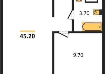 Фото №1: 1-комнатная квартира 46 м², 1/8 эт. - Краснодар, мкр. жилой комплекс Югге,