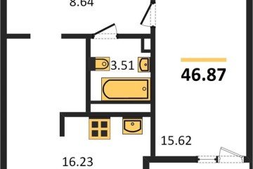 Фото №1: 1-комнатная квартира 46 м², 6/9 эт. - Краснодар, мкр. жилой комплекс Событие,