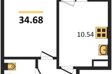 Фото №1: 1-комнатная квартира 34 м², 3/9 эт. - Краснодар, мкр. жилой комплекс Событие,