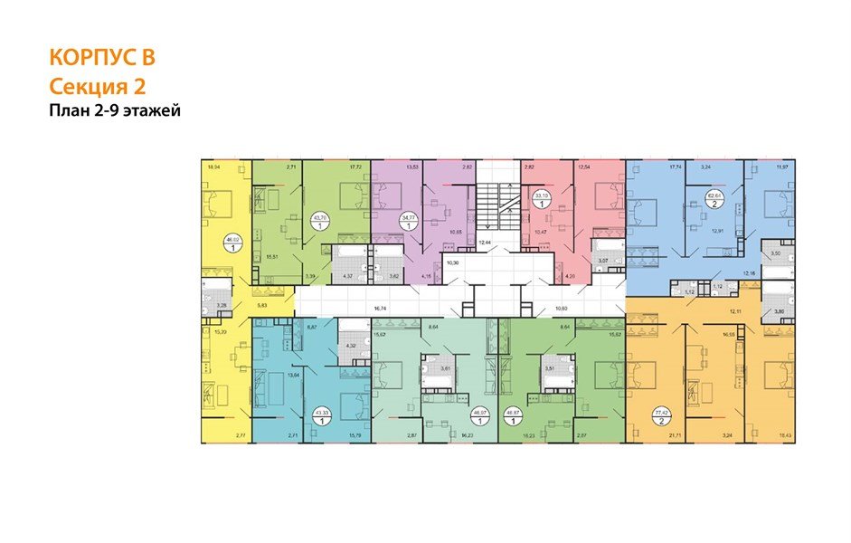 Фото №4: 1-комнатная квартира 46&nbsp;м², 9/9&nbsp;эт. - Краснодар, Прикубанский внутригородской округ, мкр. жилой комплекс Событие