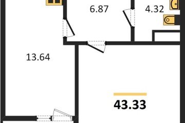 Фото №1: 1-комнатная квартира 43 м², 5/9 эт. - Краснодар, мкр. жилой комплекс Событие,