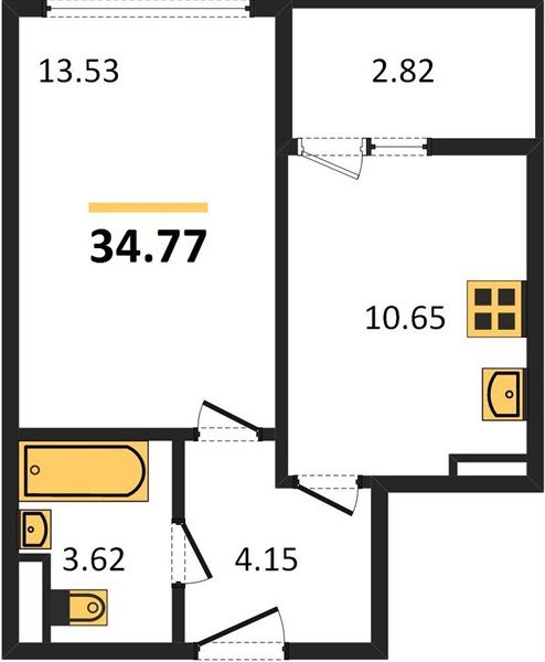 Фото №1: 1-комнатная квартира 34&nbsp;м², 7/9&nbsp;эт. - Краснодар, Прикубанский внутригородской округ, мкр. жилой комплекс Событие