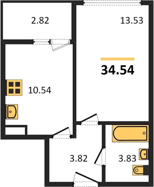 Фото №1: 1-комнатная квартира 34&nbsp;м², 7/9&nbsp;эт. - Краснодар, Прикубанский внутригородской округ, мкр. жилой комплекс Событие