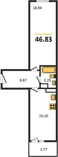 Фото №1: 1-комнатная квартира 46&nbsp;м², 6/9&nbsp;эт. - Краснодар, Прикубанский внутригородской округ, мкр. жилой комплекс Событие