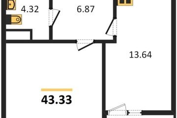 Фото №1: 1-комнатная квартира 43 м², 3/9 эт. - Краснодар, мкр. жилой комплекс Событие,