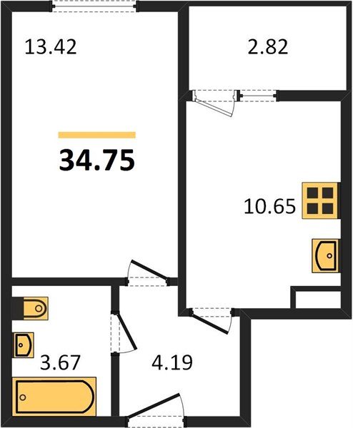 Фото №1: 1-комнатная квартира 34&nbsp;м², 2/9&nbsp;эт. - Краснодар, Прикубанский внутригородской округ, мкр. жилой комплекс Событие