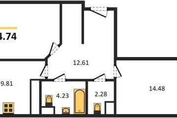 Фото №1: 2-комнатная квартира 64 м², 23/24 эт. - Краснодар, мкр. Черёмушки,