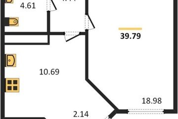 Фото №1: 1-комнатная квартира 39 м², 21/24 эт. - Краснодар, мкр. Черёмушки,