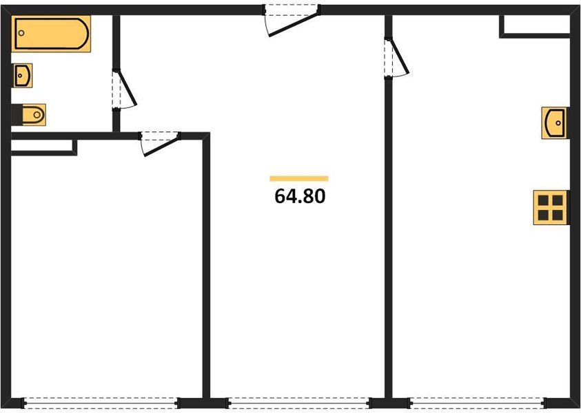 Фото №1: 2-комнатная квартира 64&nbsp;м², 14/24&nbsp;эт. - Краснодар, Центральный внутригородской округ, мкр. Черёмушки