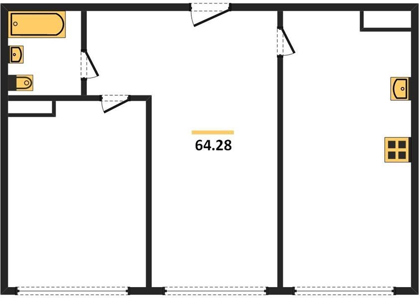 Фото №1: 2-комнатная квартира 64&nbsp;м², 18/24&nbsp;эт. - Краснодар, Центральный внутригородской округ, мкр. Черёмушки