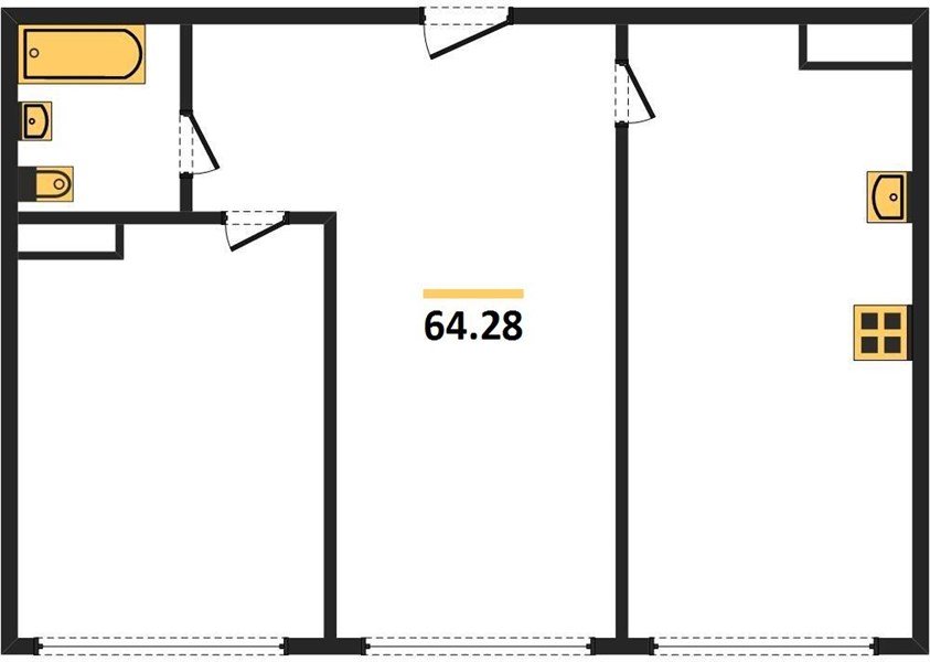Фото №1: 2-комнатная квартира 64&nbsp;м², 23/24&nbsp;эт. - Краснодар, Центральный внутригородской округ, мкр. Черёмушки