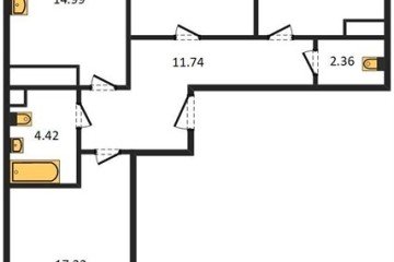 Фото №1: 3-комнатная квартира 85 м², 18/24 эт. - Краснодар, мкр. Черёмушки,
