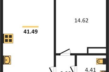 Фото №1: 1-комнатная квартира 41 м², 22/24 эт. - Краснодар, мкр. Черёмушки,