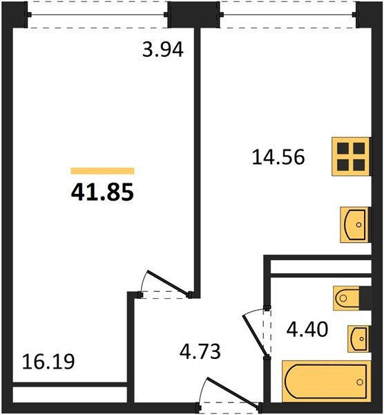 Фото №1: 1-комнатная квартира 42&nbsp;м², 11/24&nbsp;эт. - Краснодар, Центральный внутригородской округ, мкр. Черёмушки
