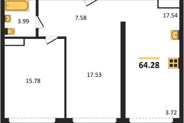 Фото №1: 2-комнатная квартира 64 м², 19/24 эт. - Краснодар, мкр. Черёмушки,