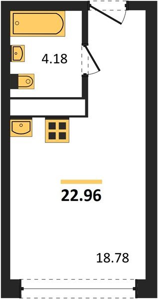 Фото №1: Студия 23&nbsp;м², 23/24&nbsp;эт. - Краснодар, Центральный внутригородской округ, мкр. Черёмушки