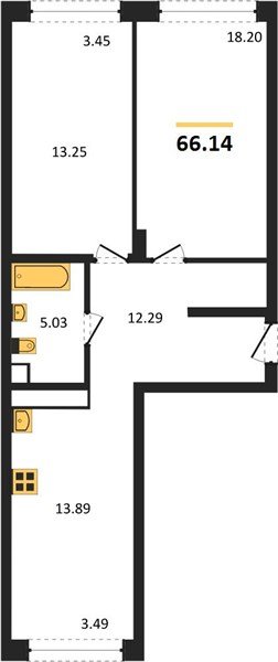 Фото №1: 2-комнатная квартира 66&nbsp;м², 14/24&nbsp;эт. - Краснодар, Центральный внутригородской округ, мкр. Черёмушки