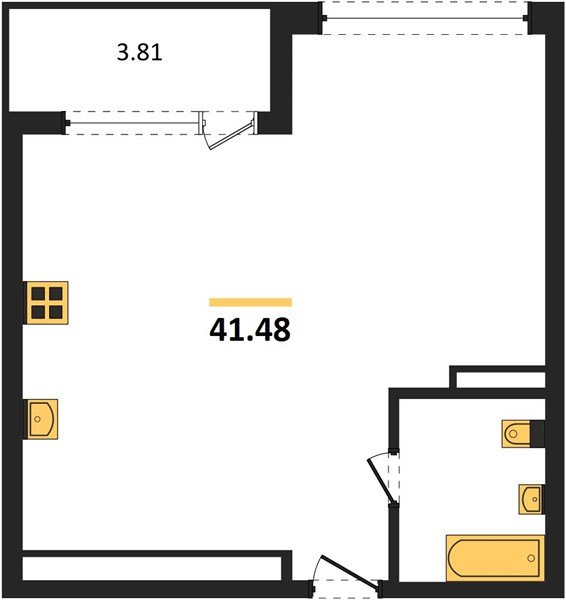 Фото №1: 1-комнатная квартира 41&nbsp;м², 4/24&nbsp;эт. - Краснодар, Центральный внутригородской округ, мкр. Черёмушки