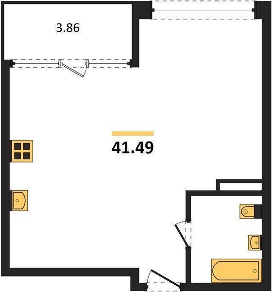 Фото №1: 1-комнатная квартира 41&nbsp;м², 17/24&nbsp;эт. - Краснодар, Центральный внутригородской округ, мкр. Черёмушки