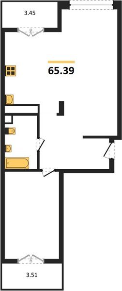 Фото №1: 2-комнатная квартира 65&nbsp;м², 4/24&nbsp;эт. - Краснодар, Центральный внутригородской округ, мкр. Черёмушки