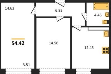 Фото №1: 2-комнатная квартира 54 м², 16/24 эт. - Краснодар, мкр. Черёмушки,