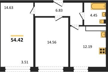 Фото №1: 2-комнатная квартира 54 м², 22/24 эт. - Краснодар, мкр. Черёмушки,