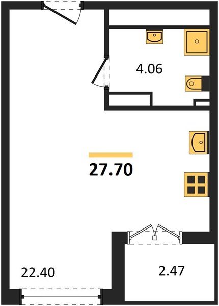 Фото №1: Студия 27&nbsp;м², 2/9&nbsp;эт. - Краснодар, Прикубанский внутригородской округ, мкр. жилой комплекс Друзья