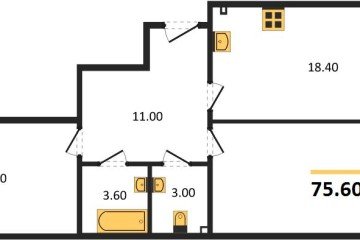 Фото №1: 2-комнатная квартира 75 м², 2/18 эт. - Краснодар, мкр. Парк Победы,