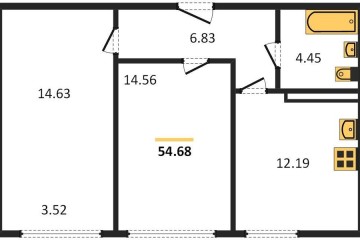 Фото №1: 2-комнатная квартира 54 м², 17/24 эт. - Краснодар, мкр. Черёмушки, ул. Обрывная, 132/1к4