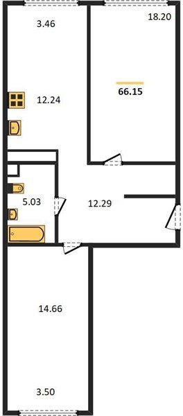 Фото №1: 2-комнатная квартира 67&nbsp;м², 14/24&nbsp;эт. - Краснодар, Центральный внутригородской округ, мкр. Черёмушки, ул. Обрывная, 132/1к4
