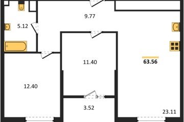Фото №1: 2-комнатная квартира 65 м², 5/18 эт. - Краснодар, мкр. жилой квартал Патрики,